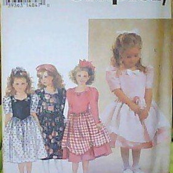 Simplicity # 8752  Child's Dress Sewing Pattern Size: BB 5 - 6X - Picture 1 of 2